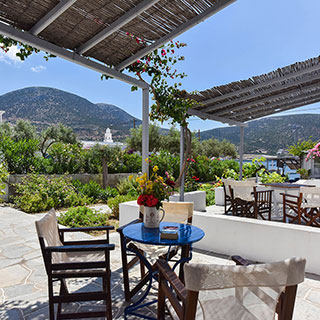 Paved yard at Sifnos studios